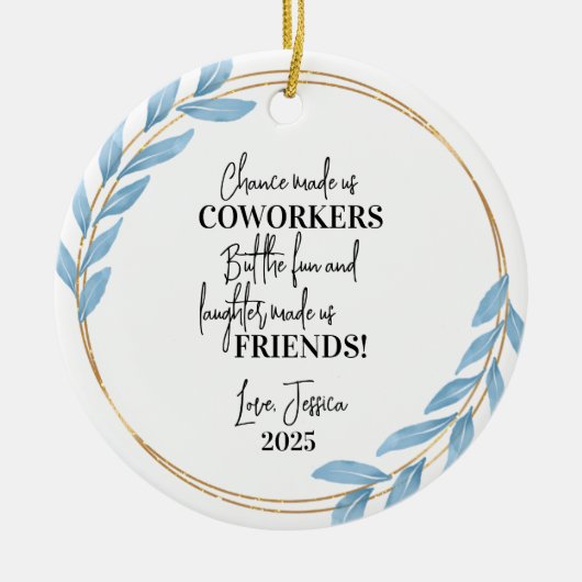 Collega Beste Vriend Kerstversiering Gift Keramisch Ornament (Voorkant)