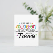 Collega citaat - Werk maakte ons collega's, vriend Briefkaart (Staand voorkant)