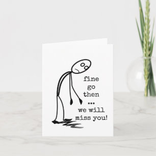 Collega die vertrekt, we zullen je missen, tot zie kaart