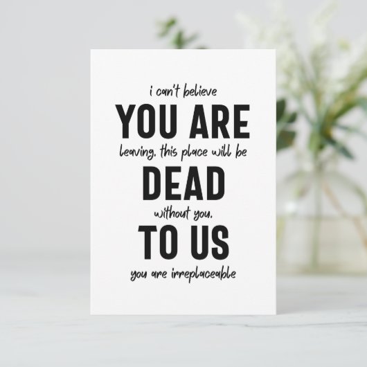 collega farewell, pensionering, medearbeider vaarw bedankkaart (Staand voorkant)