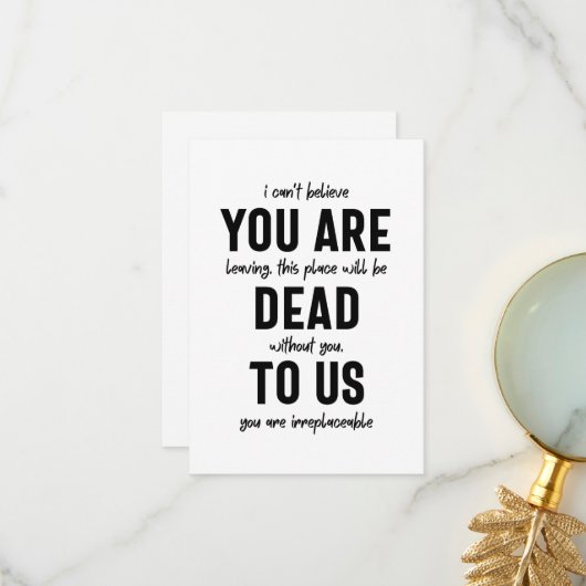 collega farewell, pensionering, medearbeider vaarw bedankkaart (Voorkant / Achterkant in situ)