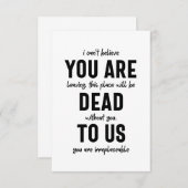 collega farewell, pensionering, medearbeider vaarw bedankkaart (Voorkant / Achterkant)