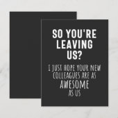 collega farewell, pensionering, medewerker, afsche bedankkaart (Voorkant / Achterkant)