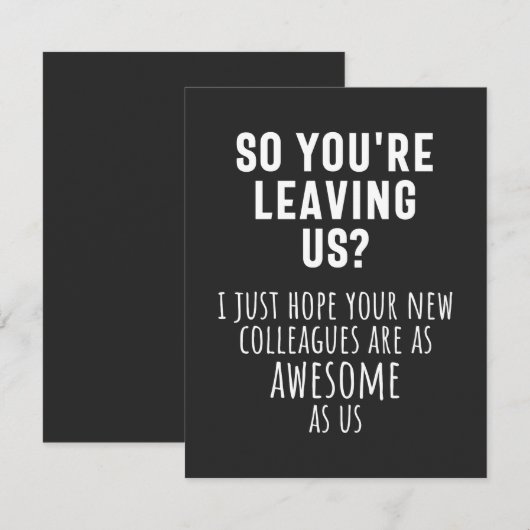 collega farewell, pensionering, medewerker, afsche bedankkaart (Voorkant / Achterkant)