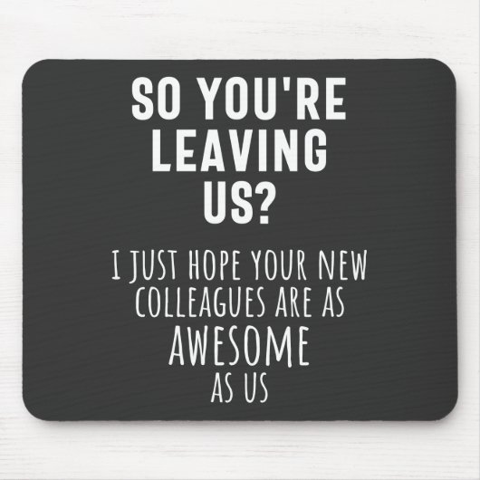 collega farewell, pensionering, medewerker, afsche muismat (Voorkant)