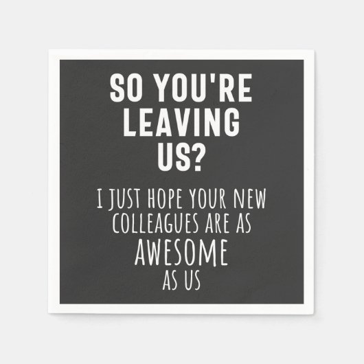 collega farewell, pensionering, medewerker, afsche servet (Voorkant)