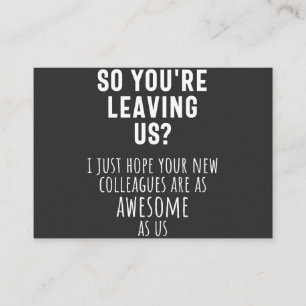 collega farewell, pensionering, medewerker, afsche visitekaartje