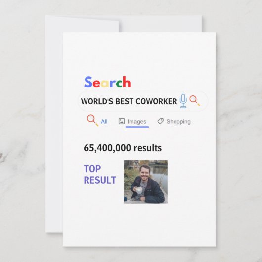 Collega FOTOCADEAUS Baas Verpleegster Leraar Dokte Kaart (Voorkant)