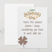 Collega - Grappige St. Patrick's Dag Kaart (Voorkant / Achterkant)