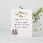 Collega - Grappige St. Patrick's Dag Wenskaart Feestdagenkaart (Staand voorkant)