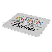 Collega Quote - Werk maakte ons collega's vrienden Snijplank (Hoek)