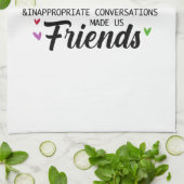 Collega Quote - Werk maakte ons collega's vrienden Theedoek (Gevouwen)