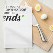 Collega Quote - Werk maakte ons collega's vrienden Theedoek (Quarter Fold)