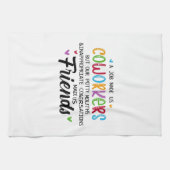 Collega Quote - Werk maakte ons collega's vrienden Theedoek (Horizontaal)