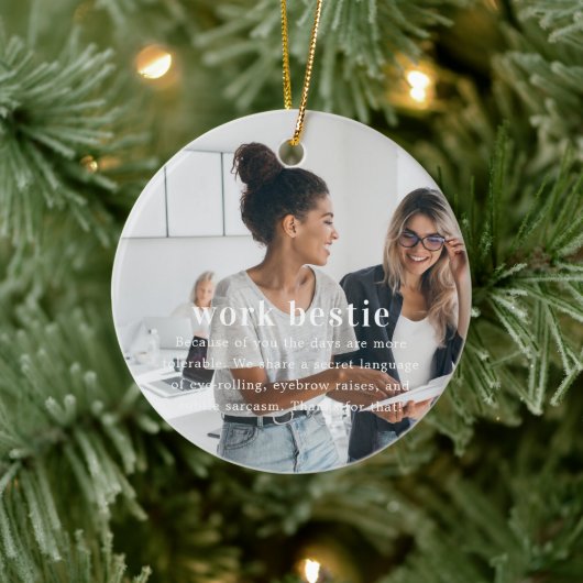 Collega | S sentimentele foto kerstcadeau Keramisch Ornament (Boom)