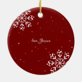 Collega | S sentimentele foto kerstcadeau Keramisch Ornament (Achterkant)
