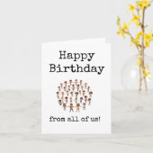 Collega Verjaardag Kaart, Schattige, Van Ieder van Kaart (Gele Bloem)