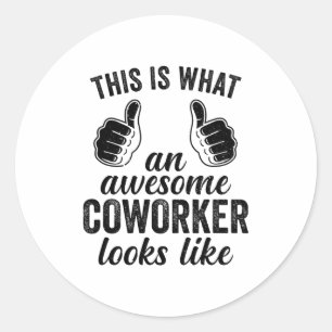 Collega Verjaardag Medewerker Afscheid Vaarwel Weg Ronde Sticker