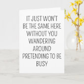 Collega verlaten Gift Happy Pensioen gaan weg Kaart (Gele Bloem)