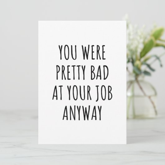 Collega Vertrekkaart Afscheidkaart Collega Kaart (Staand voorkant)