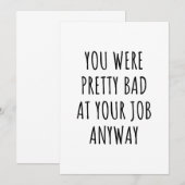 Collega Vertrekkaart Afscheidkaart Collega Kaart (Voorkant / Achterkant)