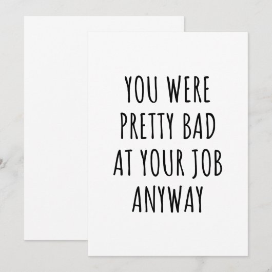 Collega Vertrekkaart Weggaande Kaart Collega (Voorkant / Achterkant)