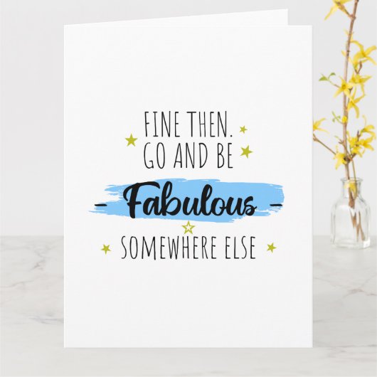 Collega vertrekt, gaat weg, afscheidscadeau kaart (Gele Bloem)