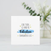 Collega vertrekt, gaat weg, afscheidscadeau kaart (Staand voorkant)