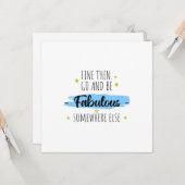 Collega vertrekt, gaat weg, afscheidscadeau kaart (Voorkant / Achterkant in situ)