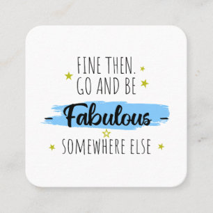 Collega vertrekt, gaat weg, afscheidscadeau vierkante visitekaartje