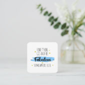 Collega vertrekt, gaat weg, afscheidscadeau vierkante visitekaartje (Staand voorkant)