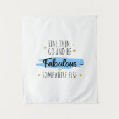 Collega vertrekt, gaat weg, afscheidscadeau wandkleed (Voorkant)