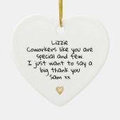 Collega Vriend Dank Geschenk Keramisch Ornament (Voorkant)