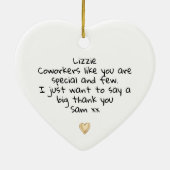 Collega Vriend Dank Geschenk Keramisch Ornament (Achterkant)
