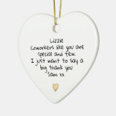 Collega Vriend Dank Geschenk Keramisch Ornament (Links)