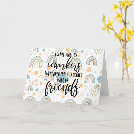 Collega werk vriend cadeau Werk BFF, vriendschap Kaart (Gele Bloem)