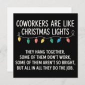 Collega's collega's zijn als kerstverlichting feestdagenkaart (Voorkant / Achterkant)