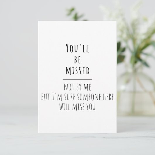 collega's die vertrekken, collega's die vertrekken kaart (Staand voorkant)