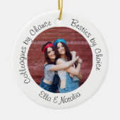 Collega's door Chance Besties door Keuze Foto Gift Keramisch Ornament (Voorkant)