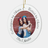Collega's door Chance Besties door Keuze Foto Gift Keramisch Ornament (Links)