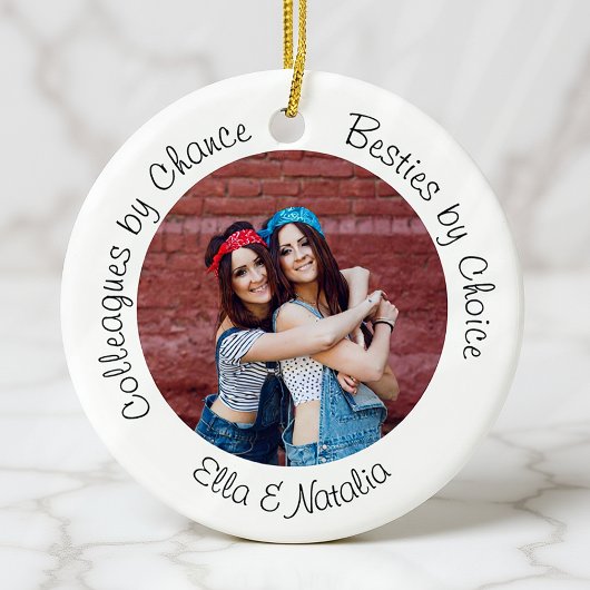 Collega's door Chance Besties door Keuze Foto Gift Keramisch Ornament
