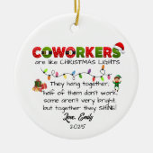 Collega's Grappige Kerst voor Collega Werk vriend Keramisch Ornament (Voorkant)