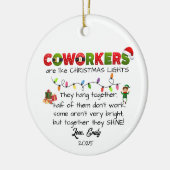 Collega's Grappige Kerst voor Collega Werk vriend Keramisch Ornament (Links)