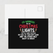 Collega's zijn als kerstlichtjes briefkaart (Voorkant / Achterkant)