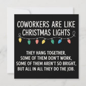 Collega's Zijn Als Kerstverlichting Feestdagenkaart (Voorkant)