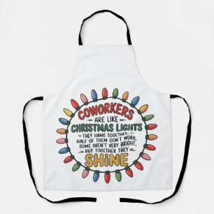 Collega's Zijn Als Kerstverlichting Kantoorwerk Schort