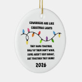 Collega's zijn als kerstverlichting keramisch ornament (Rechts)