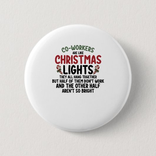 Collega's Zijn Als Kerstverlichting Ronde Button 5,7 Cm (Voorkant)