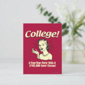 College: 4 jaar Partij 100.000 Hoesje Briefkaart (Staand voorkant)