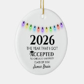 College Acceptance Ornament, College Ornaments,  Keramisch Ornament (Rechts)